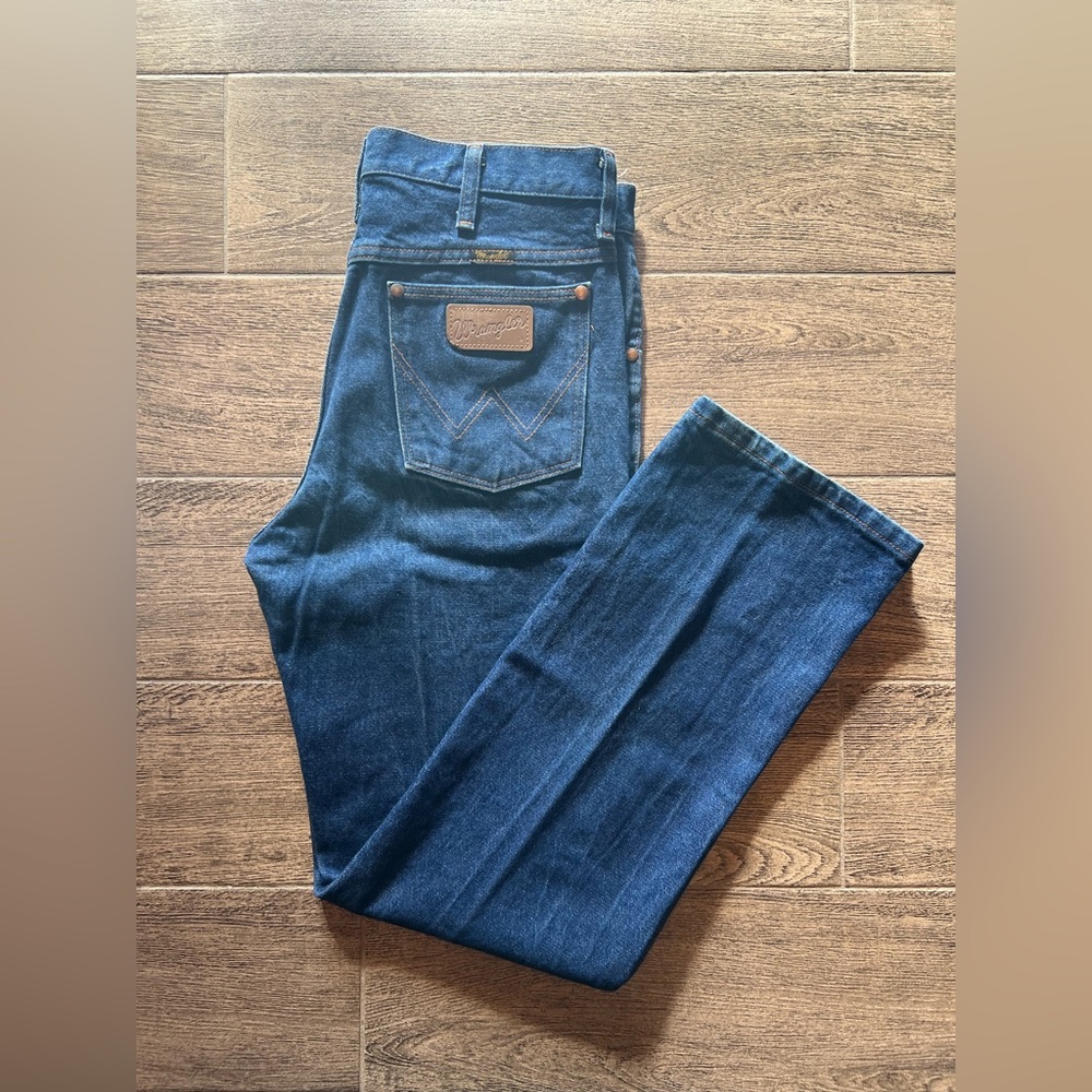 Wrangler Men's Cowboy Cut Straight Jeans - Indigo Blue Denim 32x30